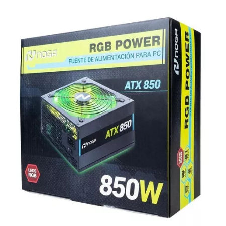 FUENTE ATX 850W RGB LEDS NOGA