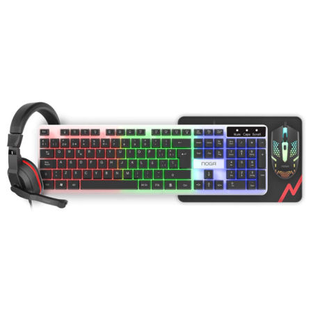 KIT GAMER NOGA 4 EN 1 NKB-413N/B/R