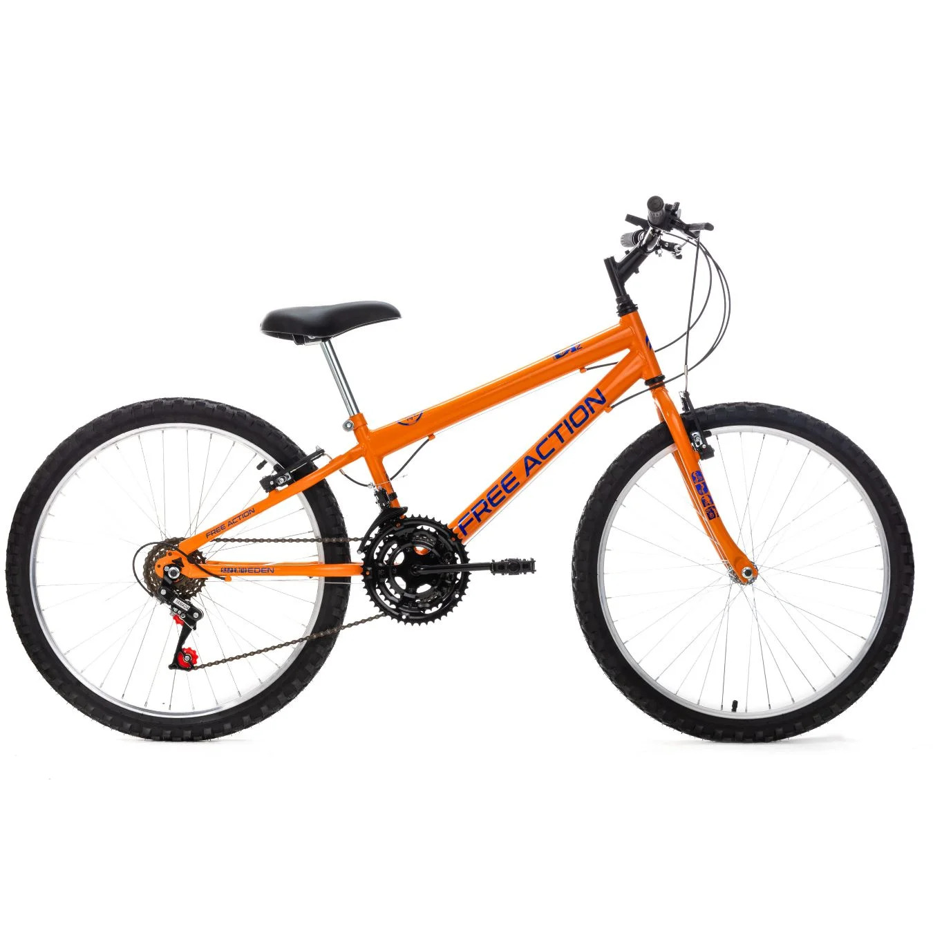 BICICLETA ROD24 FREE ACTION EDEN 18V V-BRAKE (NARANJA)